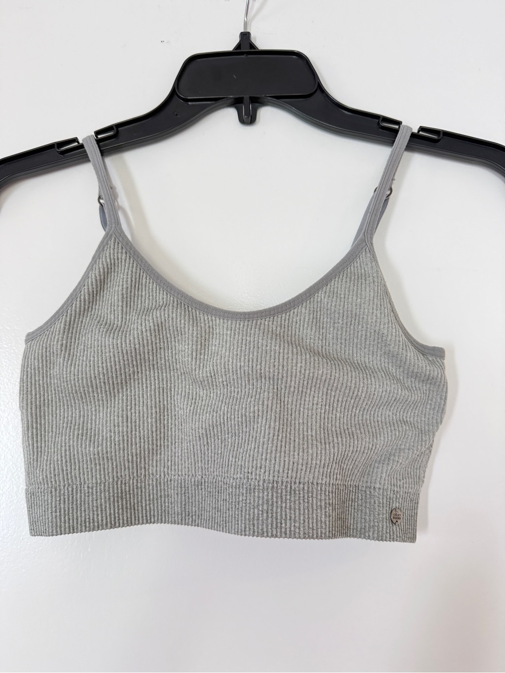 Ribbed Lucky Brand Grey Cropped Brami